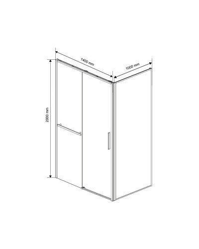 Душевой уголок 140х100 см Vincea Slim Soft VSR-1SS1014CL прозрачное