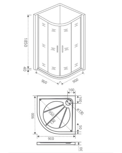 Душевой уголок Good Door Infinity R-90-C-CH 90x90 профиль Хром стекло прозрачное