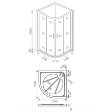 Душевой уголок Good Door Infinity R-100-С-CH 100x100 профиль Хром стекло прозрачное