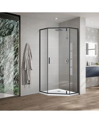 Душевой уголок 89x89 см Vincea Slim-U VSP-2SU900CLB прозрачное