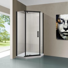 Душевой уголок 100x100 см Vincea Stresa VSP-1S100CLB прозрачное