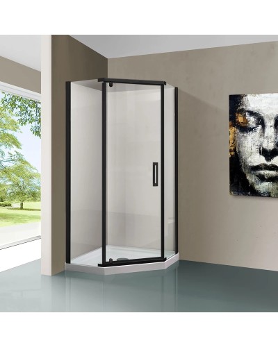 Душевой уголок 100x100 см Vincea Stresa VSP-1S100CLB прозрачное