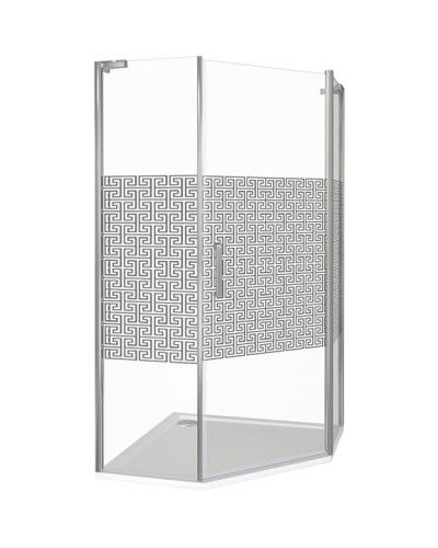 Душевой уголок Good Door Fantasy PNT-90-F-CH  90x90 профиль Хром стекло прозрачное с рисунком