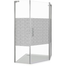 Душевой уголок Good Door Fantasy PNT-100-F-CH 100x100 профиль Хром стекло прозрачное с рисунком