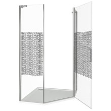 Душевой уголок Good Door Fantasy PNT-100-F-CH 100x100 профиль Хром стекло прозрачное с рисунком