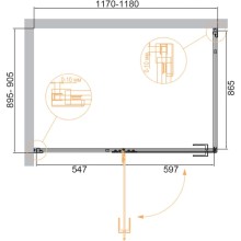 Душевой уголок 118х90 см Cezares BELLAGIO-AH-1-120/90-C-BORO прозрачное