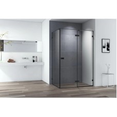 Душевой уголок 98х90 см Cezares BELLAGIO-AH-1-100/90-C-NERO прозрачное