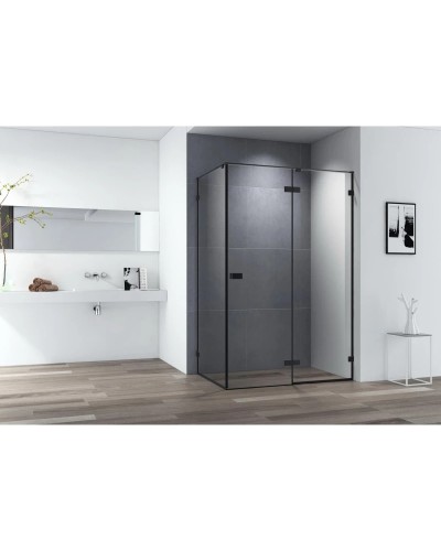 Душевой уголок 98х90 см Cezares BELLAGIO-AH-1-100/90-C-NERO прозрачное