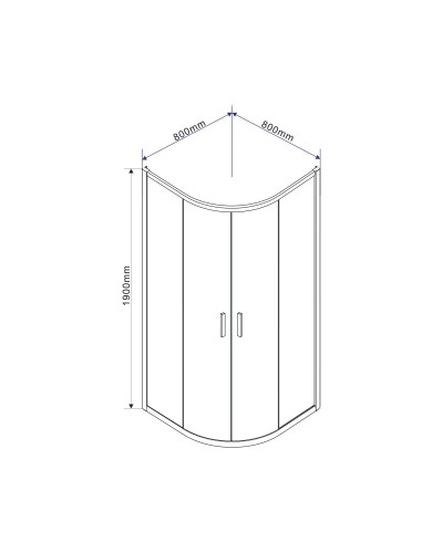 Душевой уголок 80х80 см Vincea Garda VSQ-1G800CL прозрачное