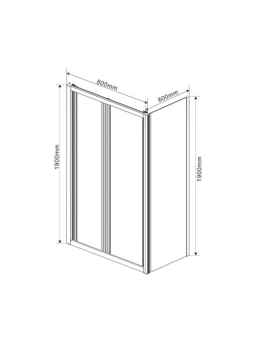 Душевой уголок 80х80 см Vincea Garda VSR-1G8080CH шиншилла