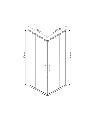 Душевой уголок 100x90 см Vincea Garda VSS-1G9010CL прозрачное