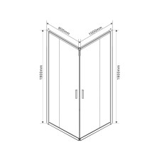 Душевой уголок 100x90 см Vincea Garda VSS-1G9010CLB прозрачное