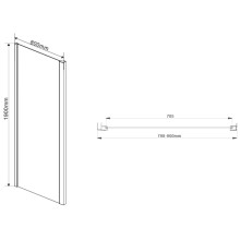 Душевой уголок 91,6-105x80 см Vincea Intra VSR-1I901080CL прозрачное
