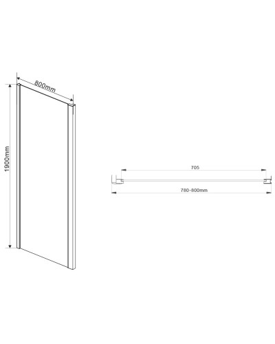 Душевой уголок 91,6-105x80 см Vincea Intra VSR-1I901080CL прозрачное