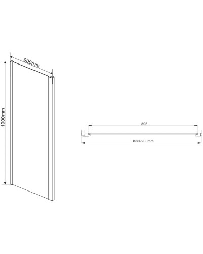 Душевой уголок 68,6-78,6х90 см Vincea Intra VSR-1I708090CL прозрачное