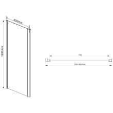 Душевой уголок 78,6-90х80 см Vincea Intra VSR-1I809080CL прозрачное