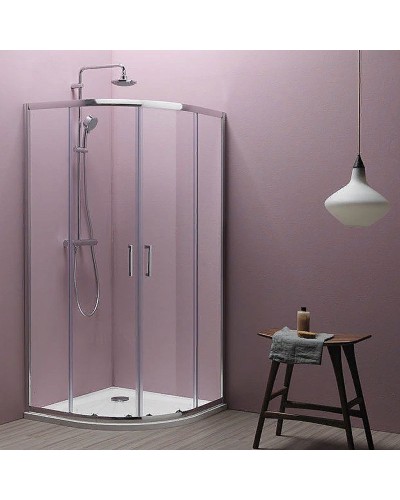 Душевой уголок Kolpa San Eco Quat TKP 90x90 538580 профиль Хром стекло прозрачное