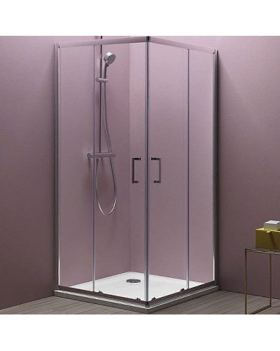 Душевой уголок Kolpa San Eco Quat TKK 80x80 538550 профиль Хром стекло прозрачное