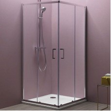 Душевой уголок Kolpa San Eco Quat TKK 90x90 538560 профиль Хром стекло прозрачное