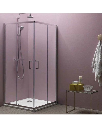 Душевой уголок Kolpa San Eco Quat TKK 90x90 538560 профиль Хром стекло прозрачное