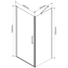 Душевой уголок 88,6x89 см Vincea Orta VSR-1O9090CH-L шиншилла