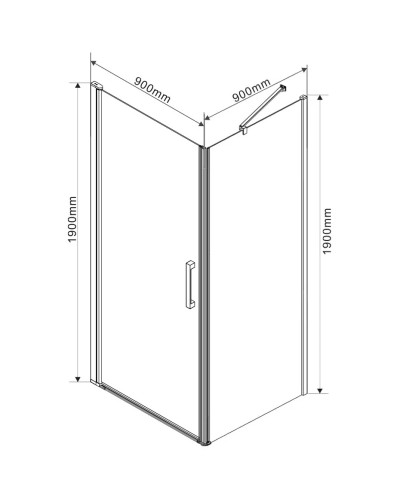 Душевой уголок 88,6x89 см Vincea Orta VSR-1O9090CH-R шиншилла