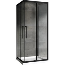 Душевой уголок 100х100 см Abber Schwarzer Diamant AG02100BH-S100B прозрачное