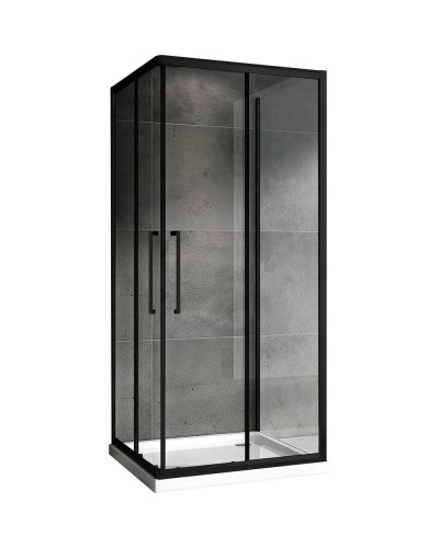 Душевой уголок 100х100 см Abber Schwarzer Diamant AG02100BH-S100B прозрачное