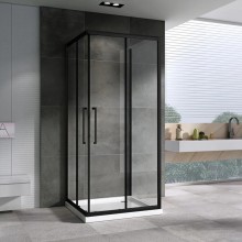Душевой уголок 100х100 см Abber Schwarzer Diamant AG02100BH-S100B прозрачное