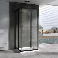 Душевой уголок 100х100 см Abber Schwarzer Diamant AG02100BH-S100B прозрачное