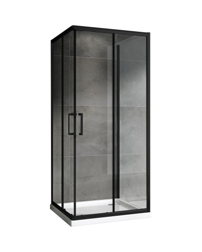 Душевой уголок 90х90 см Abber Schwarzer Diamant AG02090B-S90B прозрачное