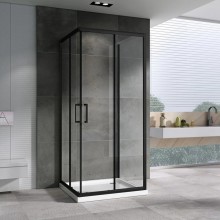 Душевой уголок 90х90 см Abber Schwarzer Diamant AG02090B-S90B прозрачное