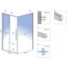 Душевой уголок 88,5х89 см Rea Solar REA-K4900 прозрачное