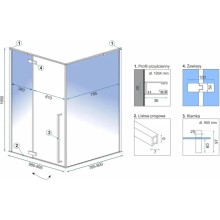 Душевой уголок 99,5х80 см Rea Fargo REA-K4907 прозрачное