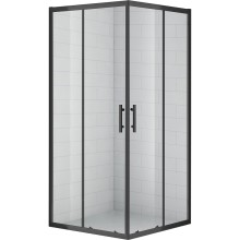 Душевой уголок Cezares Eco 90x90 ECO-O-A-2 профиль Черный стекло прозрачное