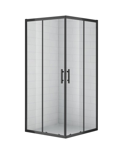 Душевой уголок Cezares Eco 90x90 ECO-O-A-2 профиль Черный стекло прозрачное