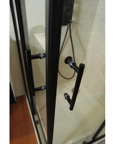 Душевой уголок Cezares Eco 90x90 ECO-O-A-2 профиль Черный стекло прозрачное