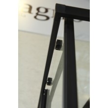 Душевой уголок Cezares Eco 90x90 ECO-O-A-2 профиль Черный стекло прозрачное