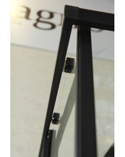 Душевой уголок Cezares Eco 90x90 ECO-O-A-2 профиль Черный стекло прозрачное