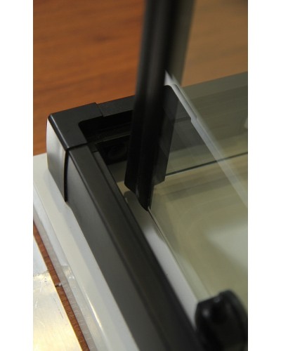 Душевой уголок Cezares Eco 90x90 ECO-O-A-2 профиль Черный стекло прозрачное