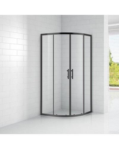 Душевой уголок Cezares Eco 90x90 ECO-O-R-2 профиль Черный стекло прозрачное