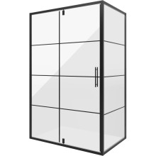 Душевой уголок 120х80 см Niagara NG-0220-08BLACK прозрачное