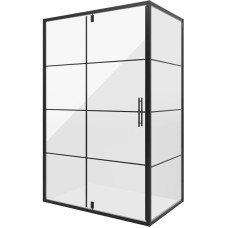 Душевой уголок 120х80 см Niagara NG-0220-08BLACK прозрачное