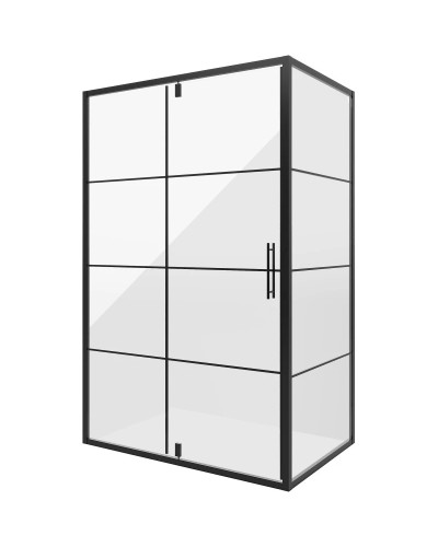 Душевой уголок 120х80 см Niagara NG-0220-08BLACK прозрачное