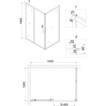 Душевой уголок 100х100 см Niagara NG-42-10AG-A100G прозрачное