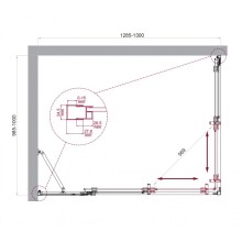 Душевой уголок BelBagno LUCE-AH-21-130/100-C-Cr