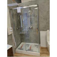 Комплект душевой уголок CEZARES DUET SOFT-AH-1-120/80-C-Cr-SALE с поддоном выставочный образец