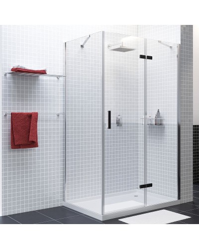 Душевой уголок WasserKRAFT Aller 120х100 R 10H10RBLACK MATT профиль Хром матовый стекло прозрачное