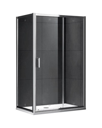 Душевой уголок Gemy Victoria 120х75 профиль Хром стекло прозрачное