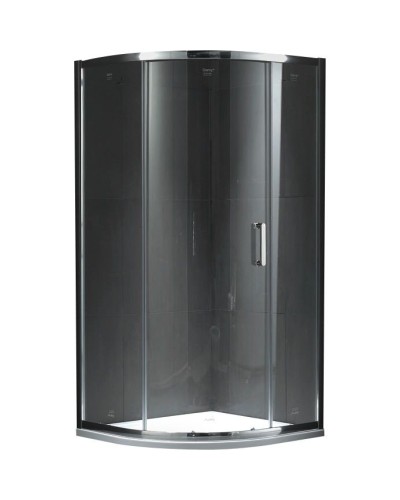 Душевой уголок Gemy Victoria 90х90 радиальный одна дверца профиль Хром стекло прозрачное